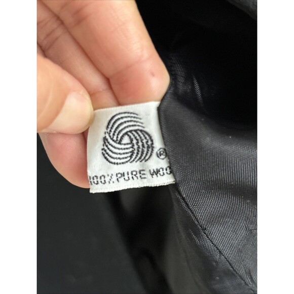 VTG CHRISTIAN DIOR Black Jacket Wool Sculptural Blazer Suit pencil Skirt Sz 8 S - Picture 5 of 12